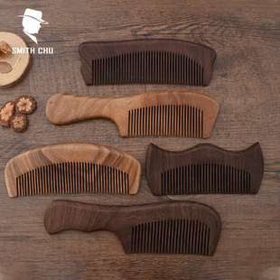 桃木梳子顺发牛角木头梳檀木防静电防脱长头发男女士按摩送礼专用