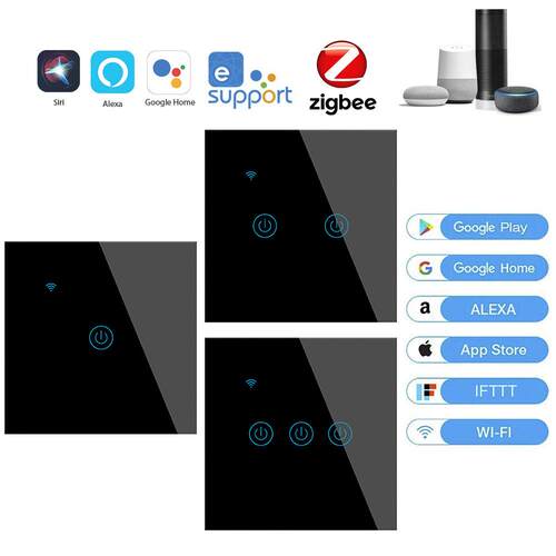 易微联ewelink智能zigbee开关面板墙壁支持Alexa/google语音控制