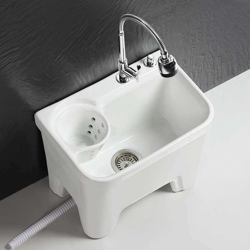 池自动墩布卫生池阳沥拖把地旋转池陶瓷盆拖把阳台卫生间拖布拖桶