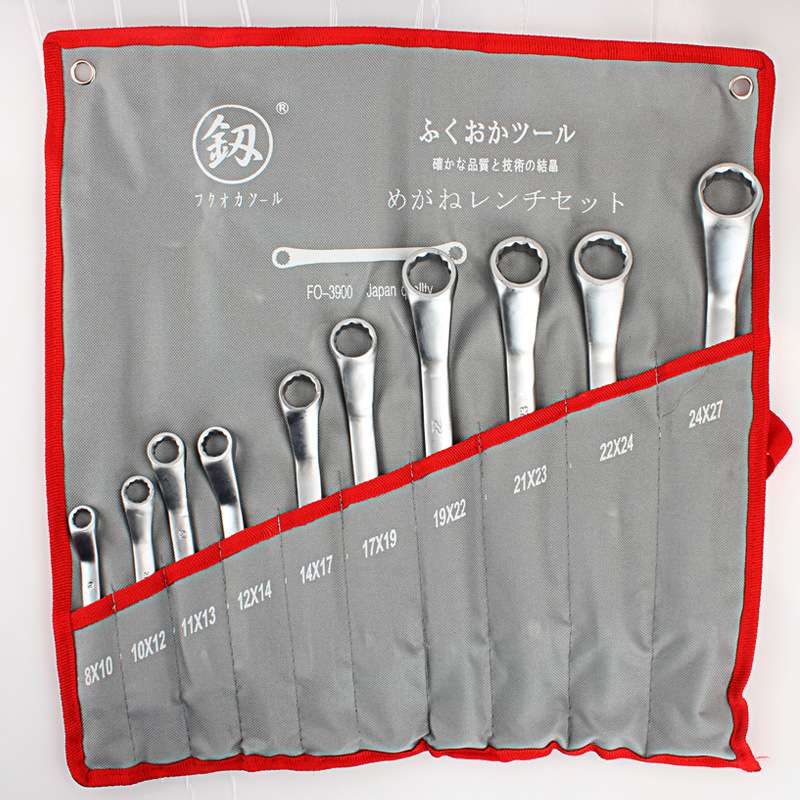 福冈FO-3900双头梅花扳手汽修工具组合套装10件套家用眼镜板子