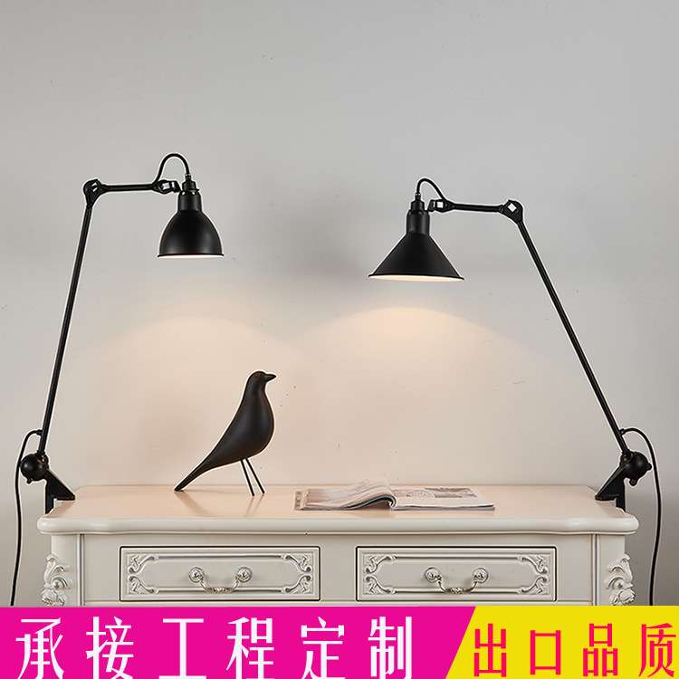 led护眼小台灯书桌工作办公卧室床头读书北欧简约折叠创意夹子式