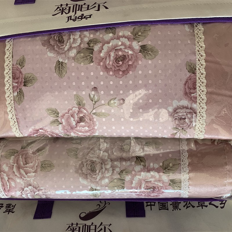 新疆伊犁65团薰衣草枕头保健柱颈椎枕圆枕子母枕助睡眠2只装冰丝
