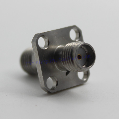 SMA-KFK 不锈钢转接器G18G四孔法兰固定转驻波低于1.15 SMA 接头