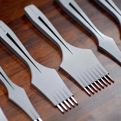 ISVARA橄榄斩 磨砂镂空手工DIY皮革斩 非圆斩菱斩法斩3/4mm