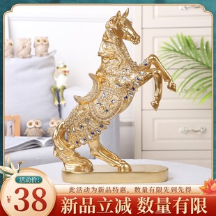 欧式平步青云招财马树脂工艺品客厅电视柜酒柜装饰品摆件商务礼品