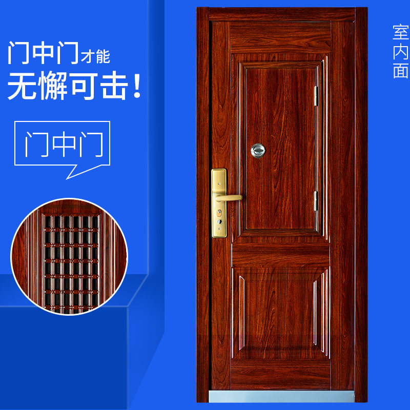 常州防盗门新款家用包安装安全门入户门子母门开窗通风窗门中门