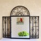 墙面装 铁艺假窗镜壁饰圆弧窗户餐厅客厅玄关挂饰壁景 饰挂镜框欧式