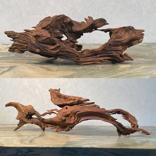 鱼缸沉木造景60-80cm南美拱桥树桩乌龟晒台精品紫柚木中大型摆件