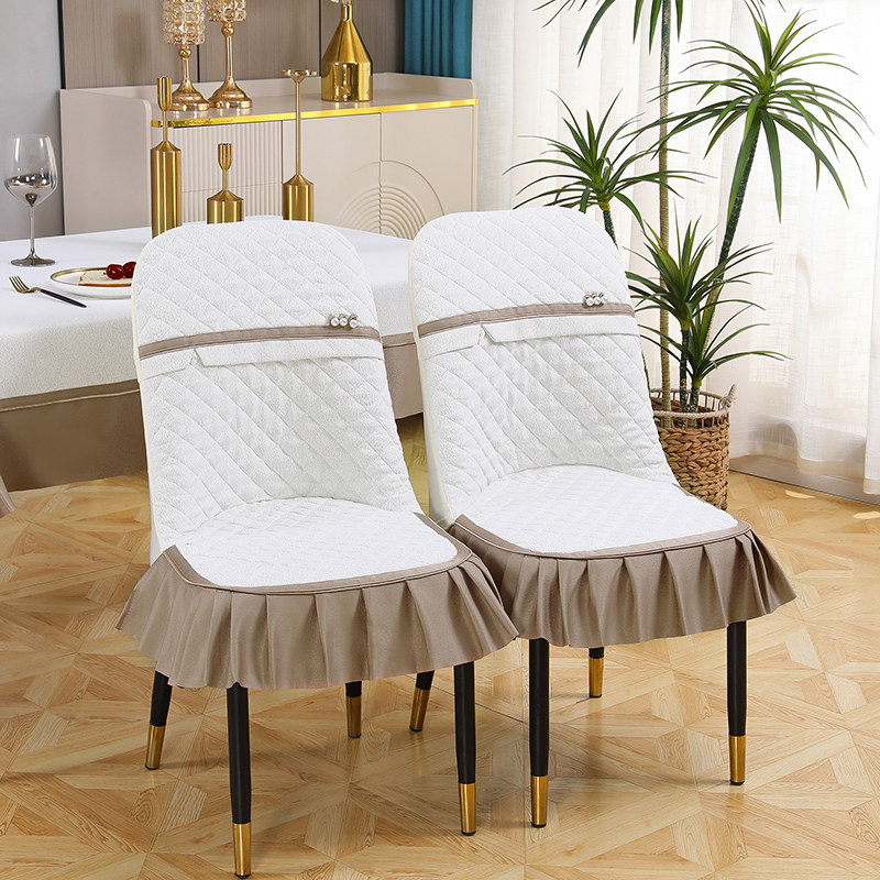 弧形椅子套罩餐桌椅套全包通用餐椅套凳子套靠背一体垫家用座椅套