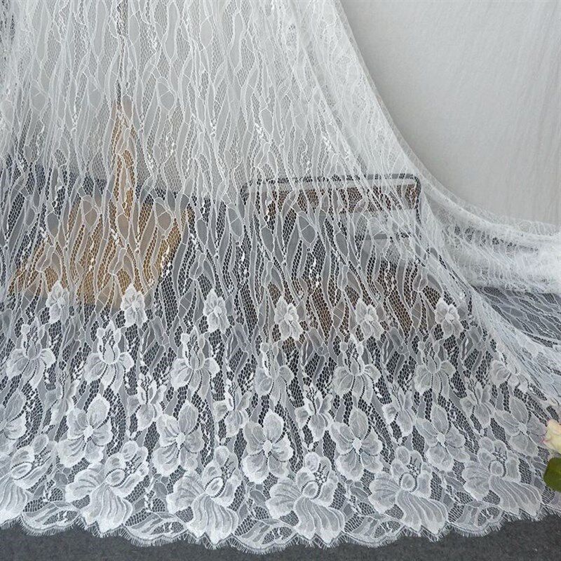 花语 网纱柔软亲肤睫毛蕾丝面料 DIY婚纱礼服半身裙头纱拼接材料
