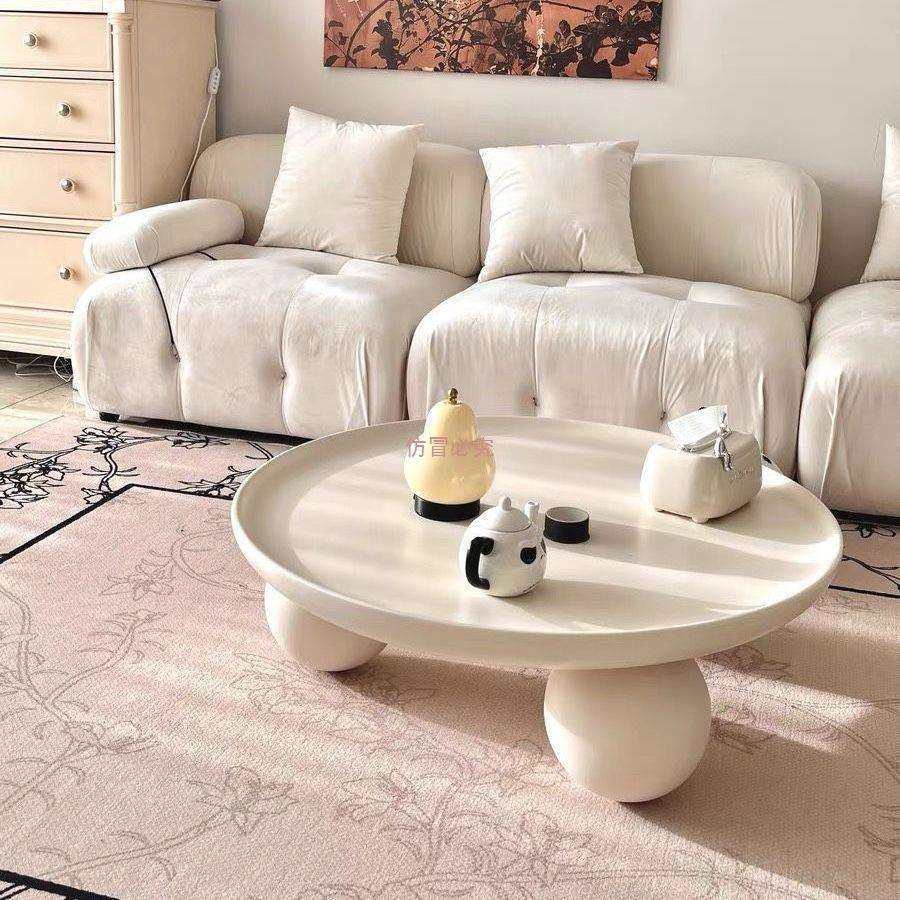圆形奶油茶几客厅家用创意新款北欧简约现代小户型沙发圆桌出租房,鲜花速递/花卉仿真/绿植园艺,割草机/草坪机,淘宝优惠券,粉丝福利购,淘宝优惠卷