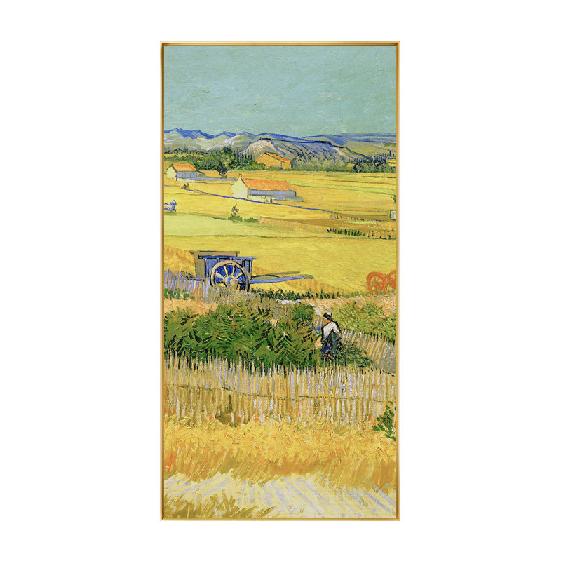 梵高名画玄关装饰画数字油画diy油彩画填色大幅走廊挂画竖版油画