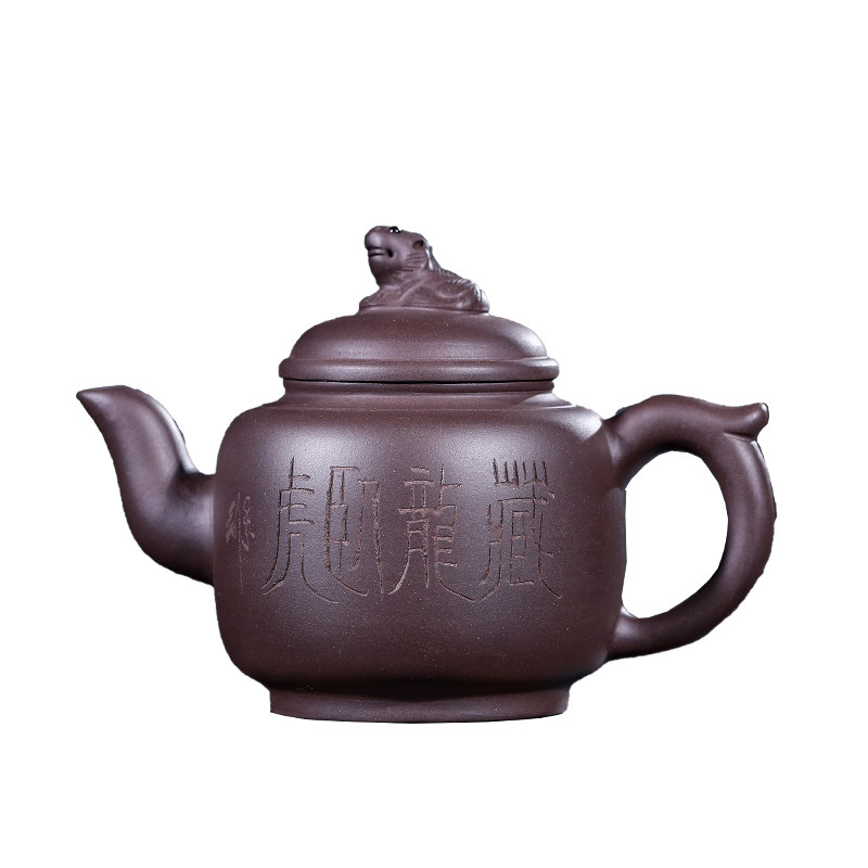 大茶壶大号紫砂壶宜兴大容量家用紫泥半手工泡茶壶藏龙卧虎750ml