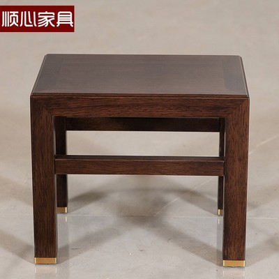 顺心家具 乌金木实木长方形凳子客厅榫卯儿童小凳