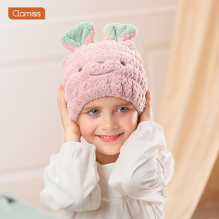 2021新款儿童干发帽女童免吹超强吸水速干宝宝男童超可爱小孩男孩