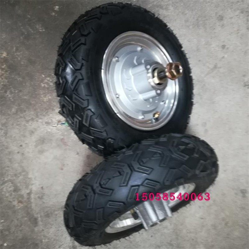 改装车36V 48V 500W无刷无齿电机03寸轮毂电机 16X5.10-3庆大轮胎