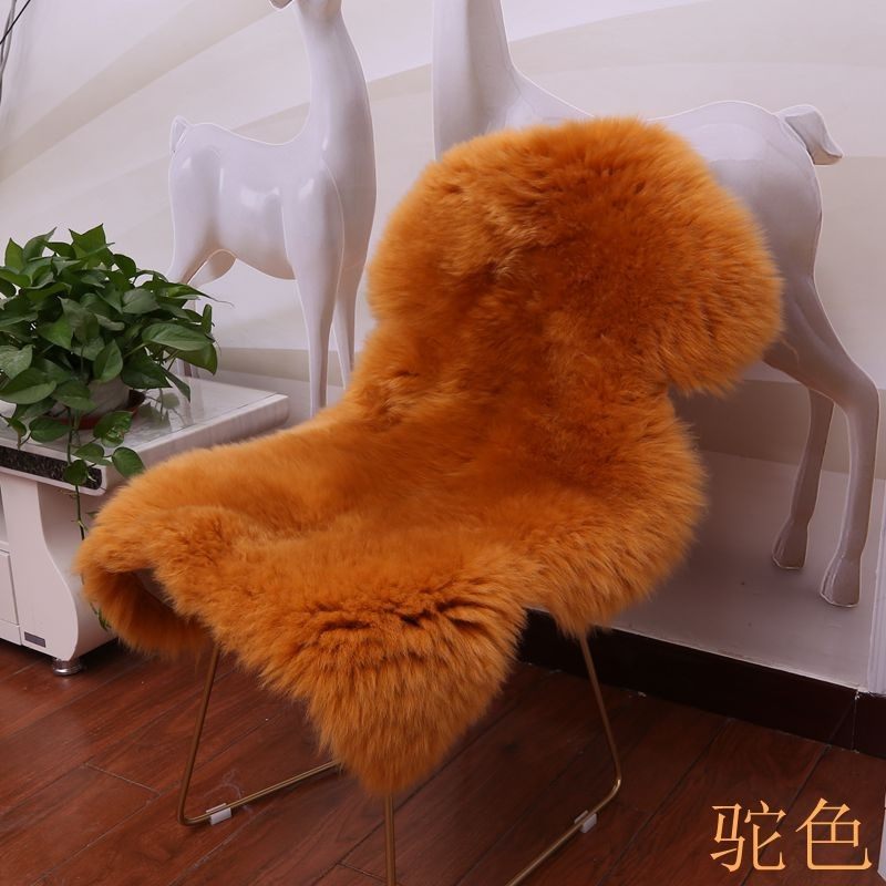 澳洲纯羊毛沙发垫客厅欧式整张羊皮地毯卧室床边飘窗毛绒坐垫定做