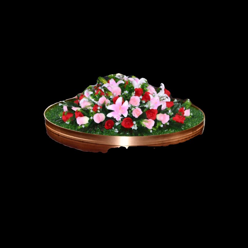餐桌假花体圆桌中间形饰花摆件人造花圆装转盘绢花中式一大仿真花