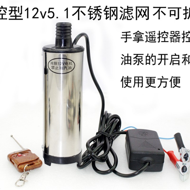 电动油泵12V24V220伏潜水泵直流电瓶小油泵柴油泵微型抽油抽水泵