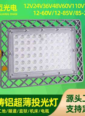 led低压12V24V压铸铝投光灯户外防水110V127V泛光灯工地照明