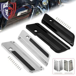 适用哈雷大滑翔 公路滑翔 路王改装边箱锁装饰盖 工具箱配件