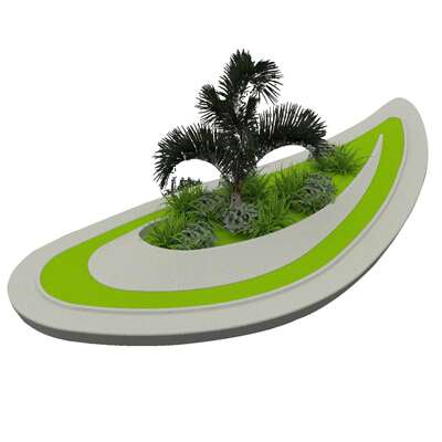 透光混凝土坐凳UHPC清水泥景观长座椅户外休闲水磨石发光树池花坛