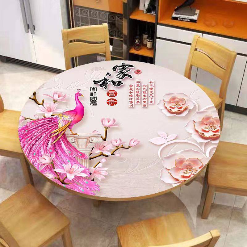 餐桌防水防油圆形桌垫pvc软玻璃防烫印花耐高温免洗不透明隔热垫,居家布艺,桌布,淘宝优惠券,粉丝福利购,淘宝优惠卷