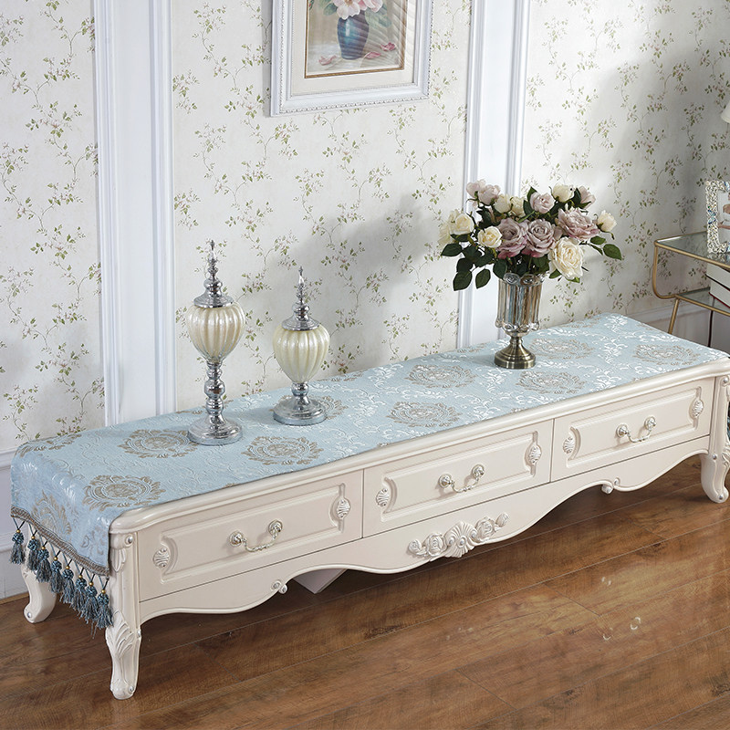 欧式高端大气上档次家用茶几电视柜桌布套装布艺中式红木奢华台布