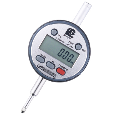 广陆数显百分表0-10/12.7/30/50mm0.01电子指示表位移计高度计