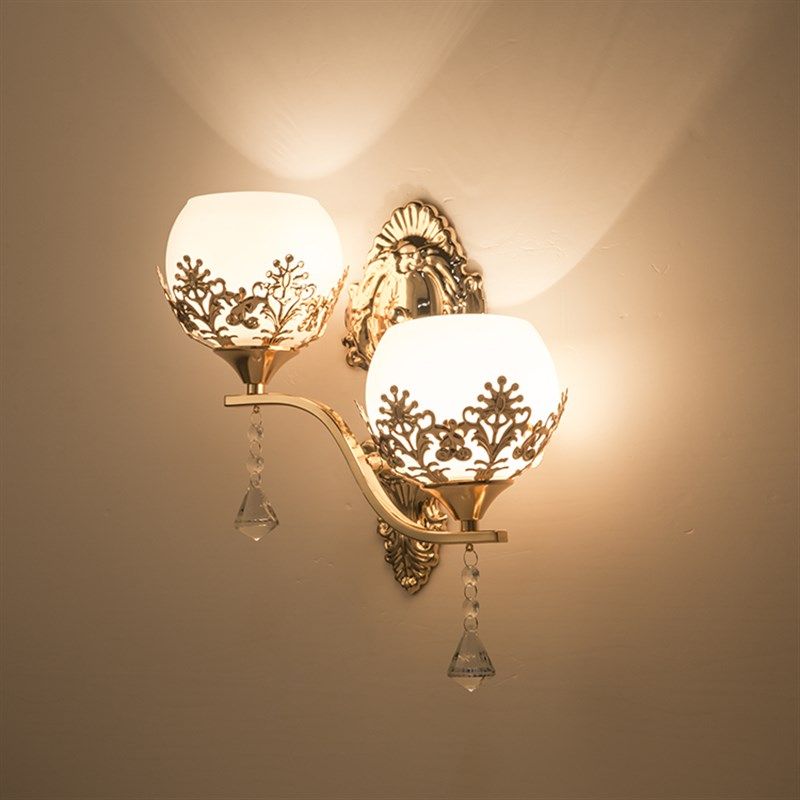精品卧室床头灯客厅led电视背景墙壁灯欧式金色房间走廊楼梯灯具,家装灯饰光源,壁灯,淘宝优惠券,粉丝福利购,淘宝优惠卷