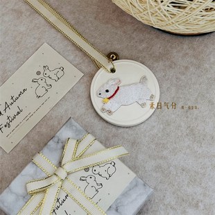 禾日气分中秋限定金秋玉兔香薰挂牌汽车衣橱装 饰送老外端午节礼