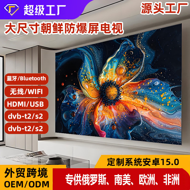 欧洲出口 75寸85寸100寸4K智能高清网络防爆液晶大尺寸电视机