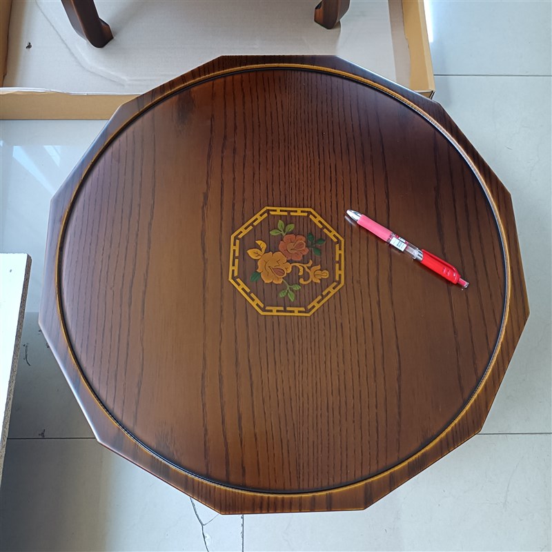 韩国原装进口圆形木桌茶飘窗炕榻米小茶几传榻式大复古折叠统桌子