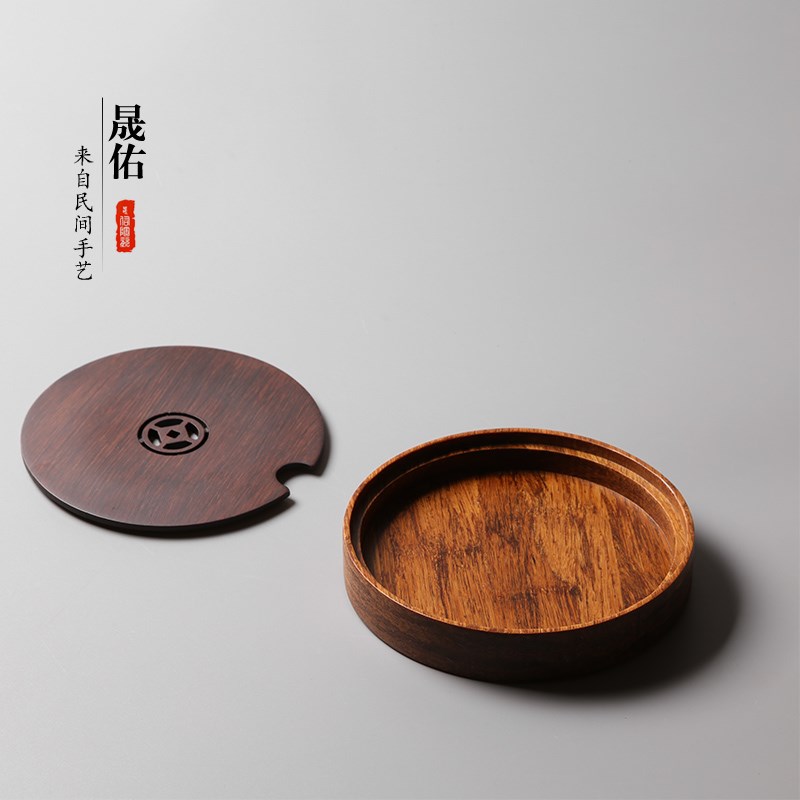家用重竹制壶承干泡盘储水式小茶盘功夫茶具茶壶杯垫茶具托盘