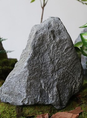 森系仿真泡沫石头植物造景套装蕨类枯山水绿植景观造景假山悬浮石