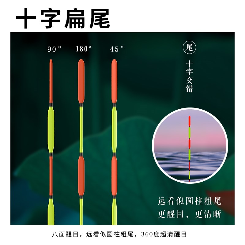 高灵敏竞技夜光漂鱼漂醒目水无加粗醒目夜钓鲫鱼漂超亮纳米扁鱼漂