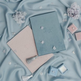 FOMODAY天鹅圆舞曲 宣言卡誓词卡 流苏誓词本丝绒婚礼誓言手卡