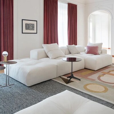 言乐居 Pixel像素沙发意式极简SABA奶油风模块组合豆腐块布艺单元