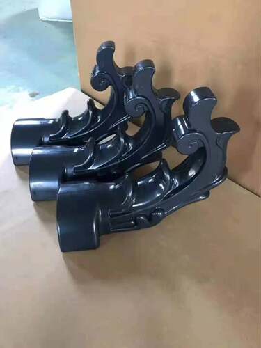 asa树脂瓦塑料瓦配件凤尾翘角深灰色仿古装饰中式屋顶瓦