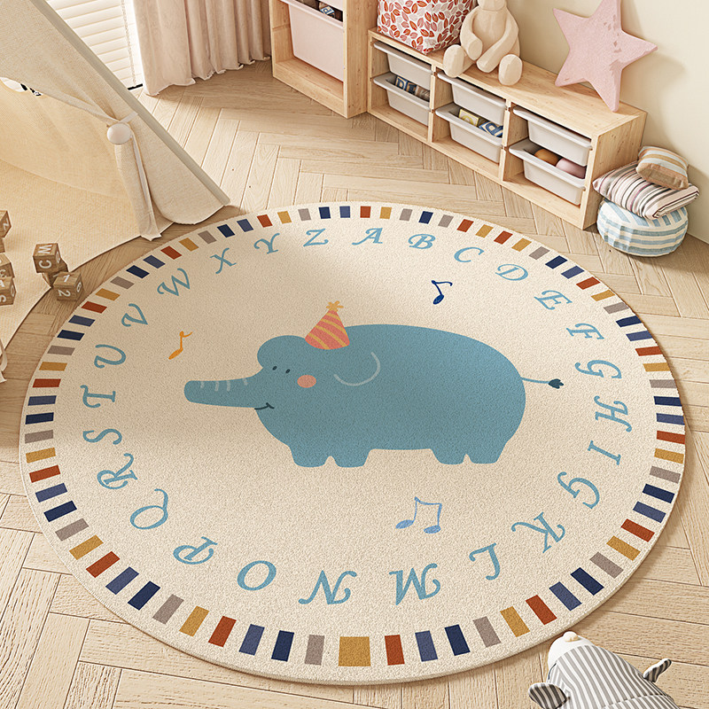 2023新款儿童圆形爬行垫可机洗卧室客厅茶几毯加厚防滑仿羊绒毛毯,居家布艺,地毯,淘宝优惠券,粉丝福利购,淘宝优惠卷