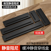 铝合金毛刷线盒桌面线孔盖办公家具过线盒走线槽穿线盒方形走线盒