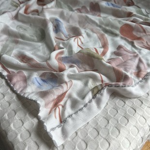 a类双层纱 凉感小毯子单人空调毯柔软亲肤夏凉毯 竹纤维盖毯夏季