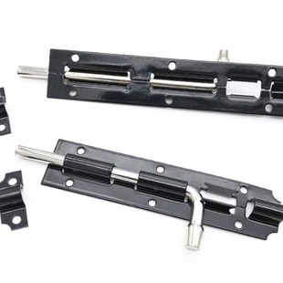 AAA铁插销加厚黑色大号门栓柜门黑漆插销铁门橱柜门老式明插销4寸