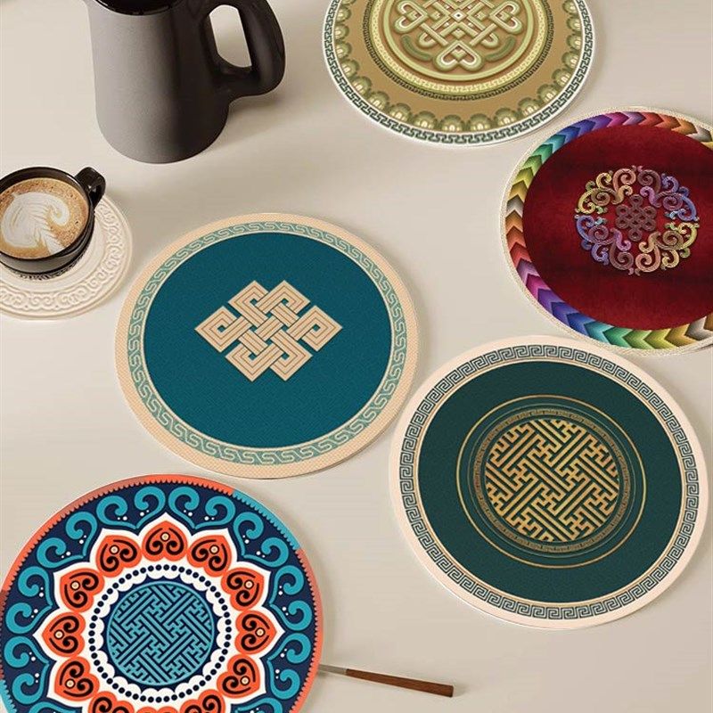 隔热垫耐高温家用杯垫砂锅垫子碗盘硅胶防烫垫餐桌垫蒙古风格餐垫,居家布艺,餐垫,淘宝优惠券,粉丝福利购,淘宝优惠卷