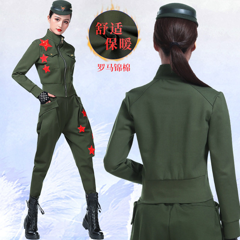 2026新款越野营水兵舞服装女上衣外套广场舞舞蹈服演出服队服厂家
