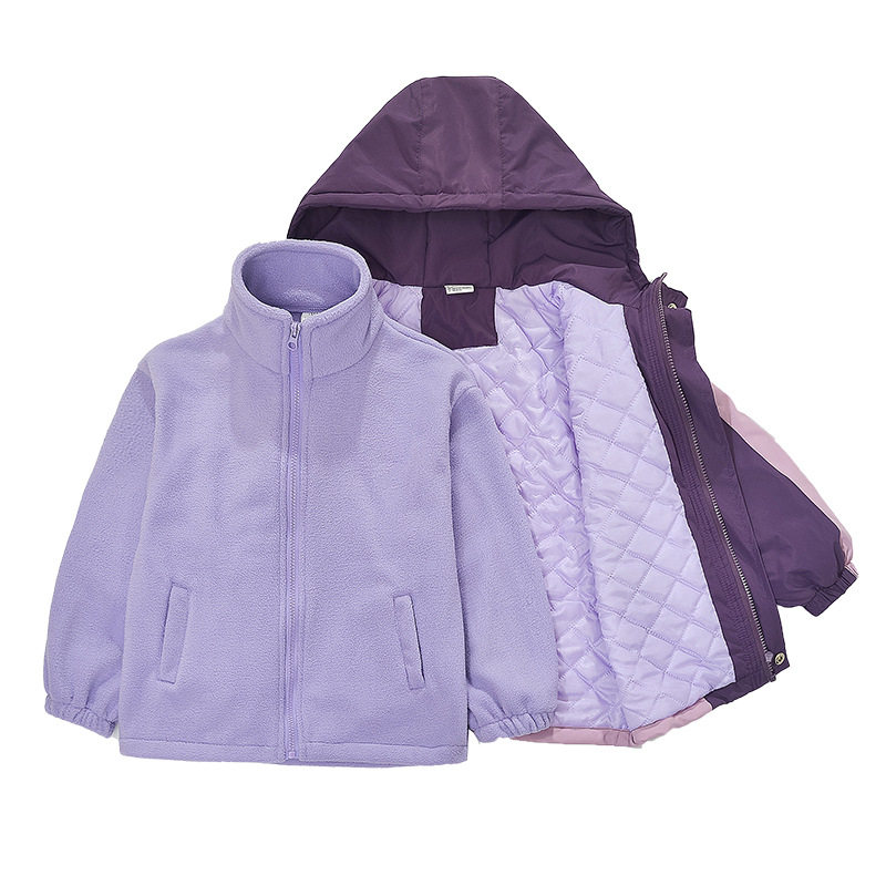 2025新款儿童装女童冲锋衣两件套秋冬加绒加棉中大童厚外套女,童装/婴儿装/亲子装,儿童冲锋衣,淘宝优惠券,粉丝福利购,淘宝优惠卷