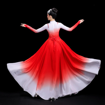 2026新款灯火里的中国舞蹈服装开场舞大摆裙演出服女大气现代舞歌