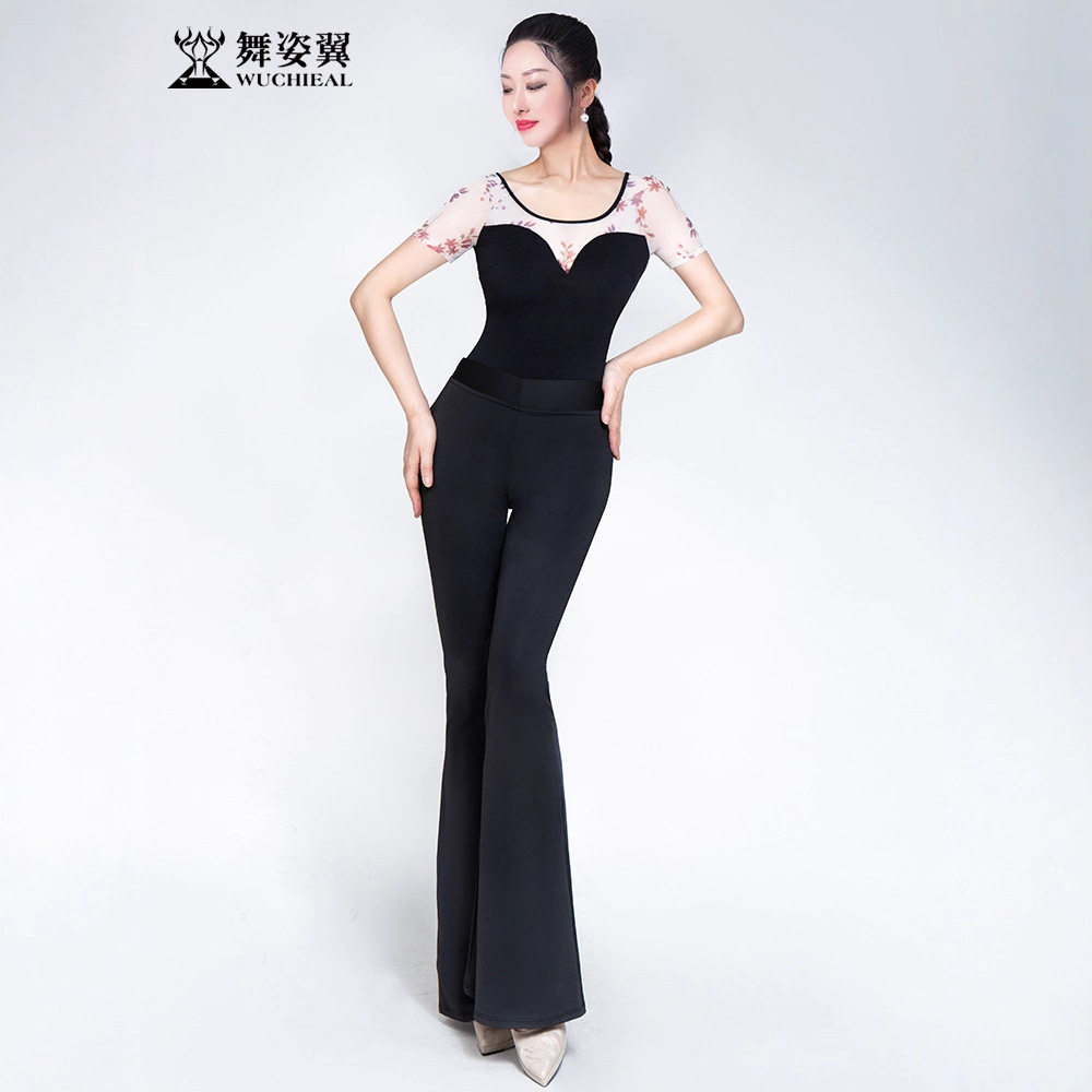 2026新款舞姿翼修身形体衣训练走秀肚皮舞练功服舞蹈单上衣XT1