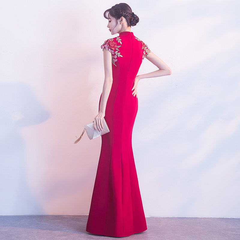 2026新款新娘敬酒服旗袍中式结婚礼服女长款鱼尾显瘦中国风旗袍裙