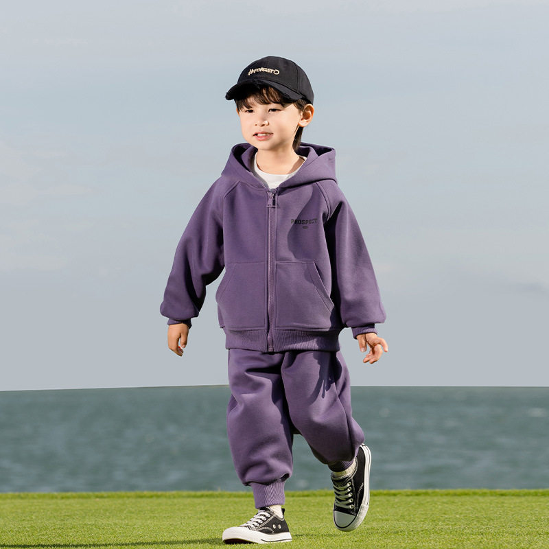2026新款风之谷早春新品童装儿童韩版连帽运动风两件套男女童